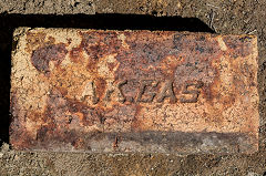 
'AK Gas', possibly Auckland Gasworks, found at Thames, Spring 2017