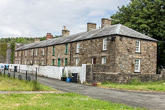 
Chapel Row, early nineteenth century, two storey, stone rubble houses, each with two window bays and centre door., June 2019