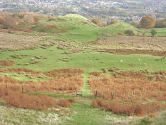 
Henllys Colliery, looking down the incline from the large quarry, November 2007