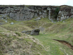 Henllys Colliery, the large quarry and its incline, February 2012