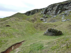 
Henllys Colliery, the large quarry, February 2012