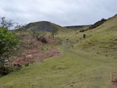 Henllys Colliery, limekiln or level next to incline below tips, February 2012