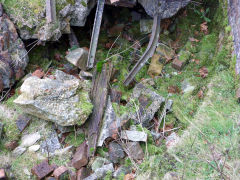 
Henllys Colliery, the jumbled wreckage over the upcast shaft, February 2012