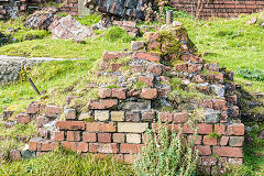 
The first brick pillar and iron rod, September 2016