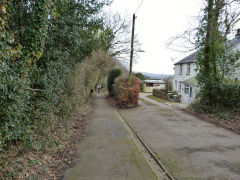 Henllys Incline Terrace, which once included a shop, February 2012