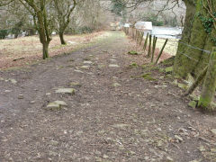 Henllys Incline, looking down to Llywarch Lane, February, 2012