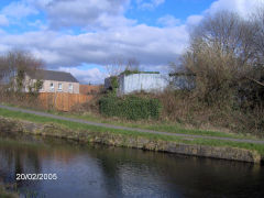 The abutments of the canal bridge, Oakfield, February 2005