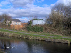 
The abutments of the canal bridge, Oakfield, February 2005