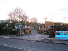 
Course of the line to Henllys Brickworks from Ty Coch Way, December 2008