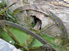 
Coed Eva Mill waterwheel, Cwmbran, February 2012