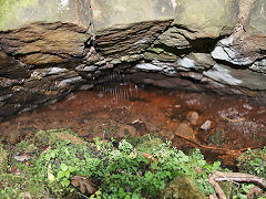 Nant Dare drainage tunnel deside the Cwmynyscoy Tramroad, Augusst 2021