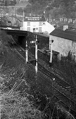 
George Street bridge and the Fountain Inn with MRCC signals, Pontypool, 1967, © Photo courtesy of Alan Murray-Rust