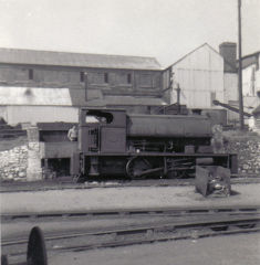 
Panteg steelworks, Peckett 2146 of 1953, at the North end of the works, June 1966
