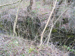 GWR Cwmnantddu branch bridge foundations, March 2010