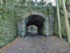 Pentrepiod underbridge on the high-level line, Pontnewynydd, June 2013