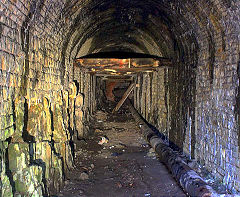 Tramway tunnel interior, Pontypool, © Photo courtesy of Gwent Caving Club