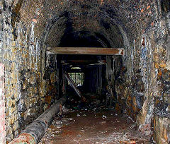 Tramway tunnel interior, Pontypool, © Photo courtesy of Gwent Caving Club