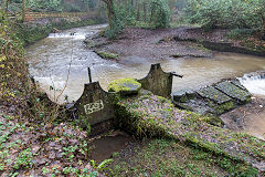 Trosnant weir, Pontypool, December 2017