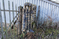 Blaendare Brickworks gate pillar, February 2015