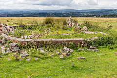 Cefn Crib ruins, The octagonal building, September 2015