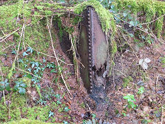 
Water tank at the stables and blacksmiths shop, Quarry Level, Glyn Valley, April 2011