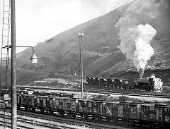 Glyntillery Level, 3rd site, with 'Glendower' on a tip run, 1971, © Photo courtesy of unknown source
