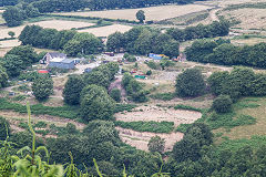 
The site of Tir Shon Shenkin level from the South side of the valley, July 2018