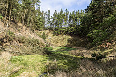Blaen-y-Cwm Railroad, the start of the line at the colliery, March 2015