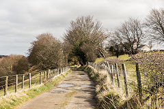 
Blaen-y-Cwm Railroad approaching Pant-y-Gasseg village, March 2015