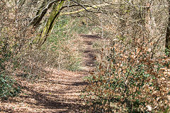 Blaen-y-Cwm Railroad approaching Coch-y-North Incline Top, March 2015