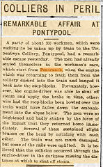 
Press report on the Pen Tranch tramway accident, December 1903, © Photo courtesy of 'Industrial Railway Society'