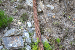 
Hafodyrynys Western Canyon, Rithan Colliery, a small haulage cable, August 2013