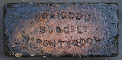 Graigddu brickworks, 'Graigddu SJ and Co Ld Nr Pontypool' with the 'J' reversed, © Photo courtesy of Lawrence Skuse