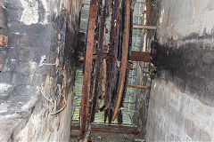 The vertical winding engine, Glyn Pits, July 2019