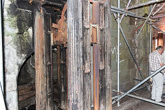The vertical winding engine, Glyn Pits, July 2019