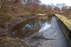 
Cwmsychan Red Ash Colliery  reservoir, February 2014