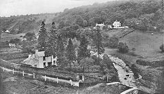 The railroad bridge abutments at Valentine Road, a 'Lilywhite' postcard