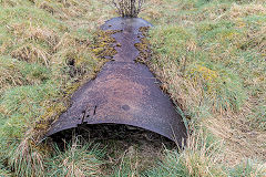 
British Ironworks, a tank on the site of the open-air swimming pool, March 2018