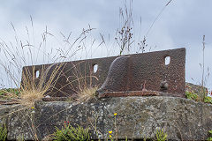 
British Ironworks engine house chimney base detail , July 2015