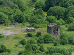 
British Ironworks engine house and chimney, June 2013