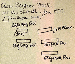 Walter Clough's plan of British village, Abersychan, 1977 © Photo courtesy of Walter Clough