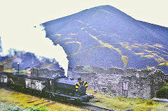 
Either 'Islwyn' or 'Illtyd' at the Lower Navigation Colliery site, Talywain Railway, August 1973, © Photo by Richard Morgan, courtesy of Steve Thomas