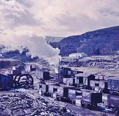 Lower Navigation Colliery yard, Talywain Railway, © Photo courtesy of an unknown photographer