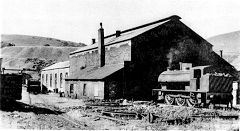 Big Arch in the 1960s with 'Llewellyn' and colliery winding wheels, © Photo by unknown photographer
