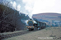 
'Llewellyn' in Cwm Nant Ddu, Talywain Railway, December 1968, © Photo courtesy of Terry Dorrity