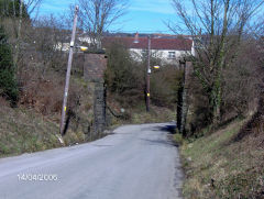 
Farm Road bridge abutments, Talywain Railway, April 2006