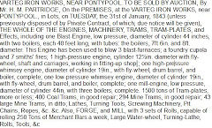 
Varteg Ironworks auction details from the Bristol Mercury, 21 January 1843