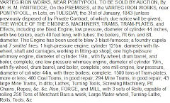 
Varteg Ironworks auction details from the Bristol Mercury, 21 January 1843