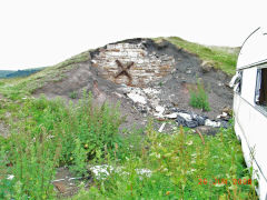 
Stonework opposite Four Houses, probably part of Varteg Furnaces, June 2008