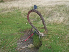 
Wire hawser near the trackbed near Varteg Hill Colliery Top Pits, October 2009